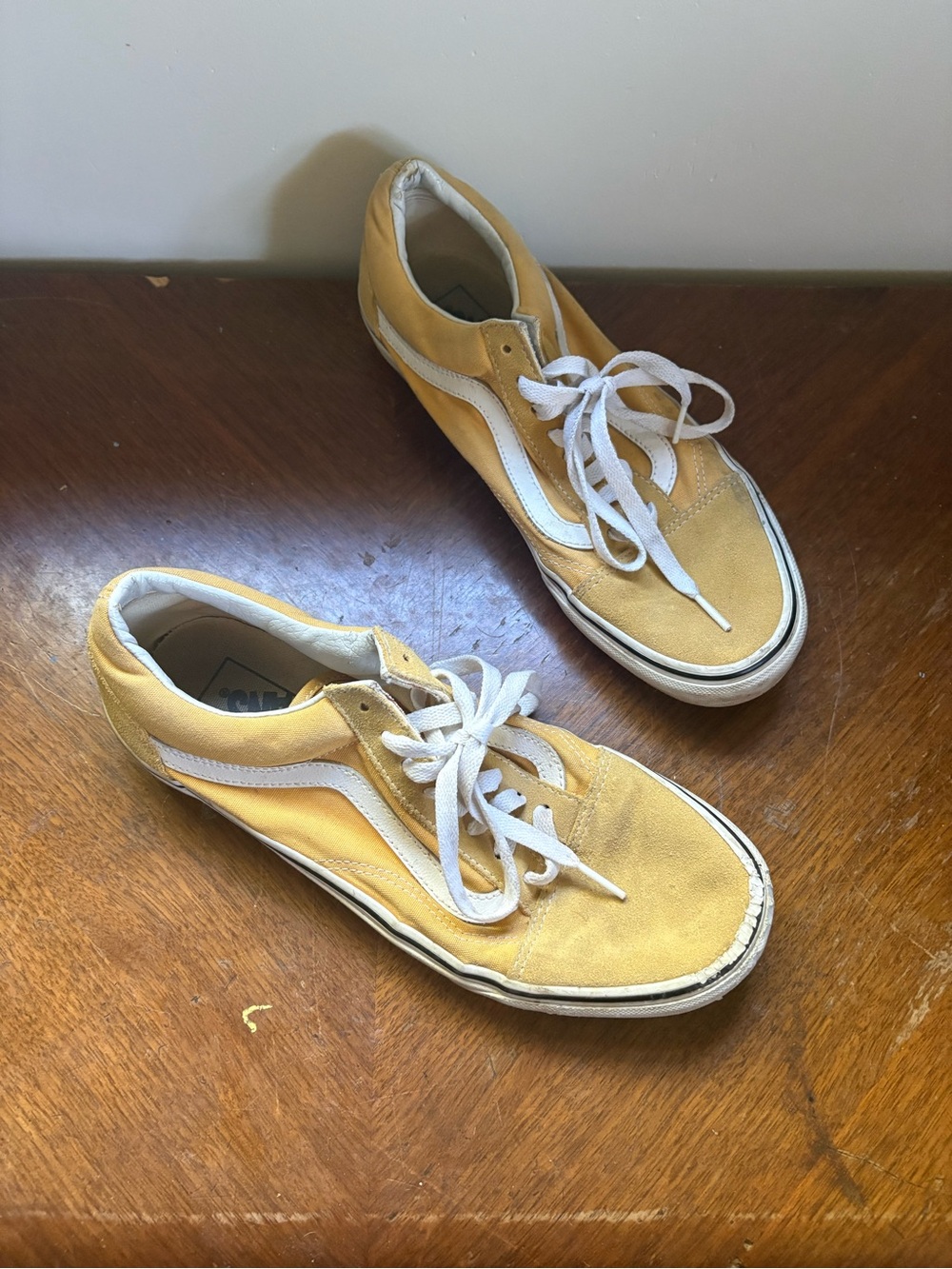 Vans Old Skool Men's Yellow and White Canvas Sneakers